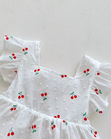 Mameluco cereza bordado