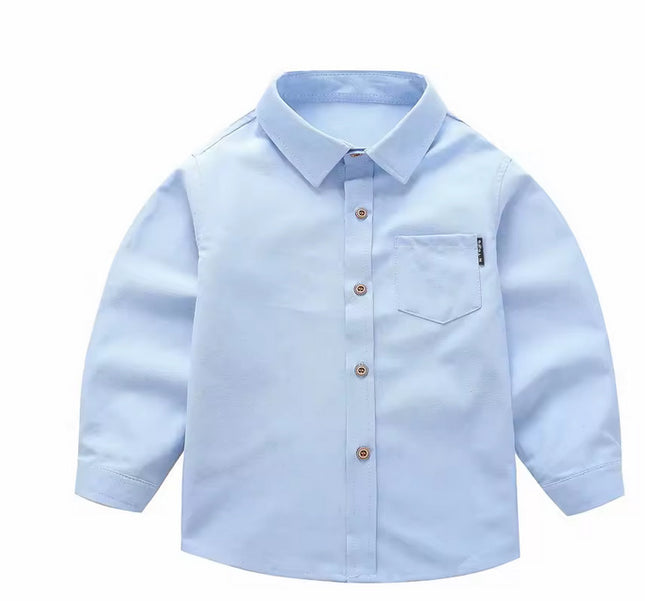 Camisa Formal m/larga Celeste